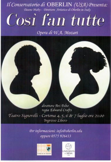 Opera "Così fan tutte" al Teatro Signorelli di Cortona