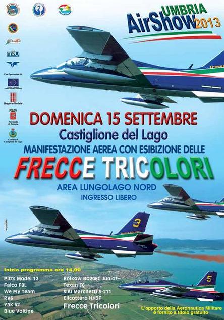 Umbria Air Show ed esibizione delle Frecce Tricolori